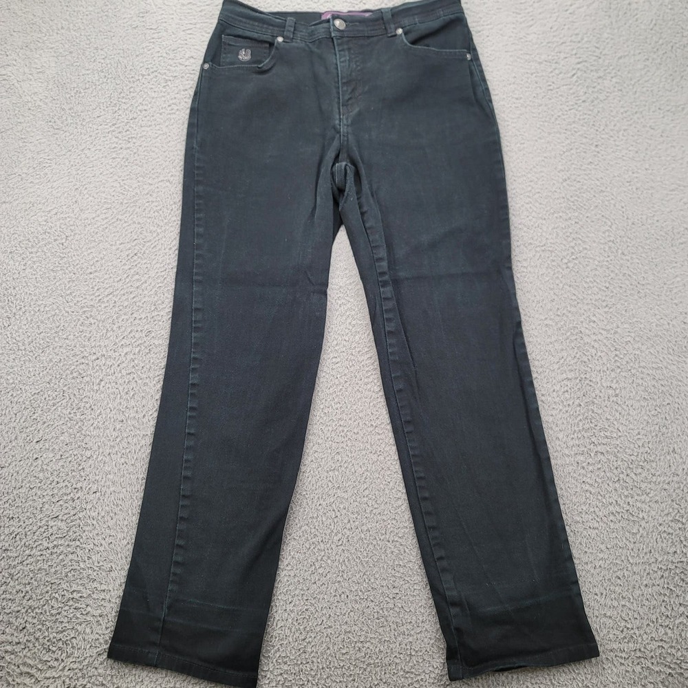 Gloria Vanderbilt Jeans Womens 6 Short Black Denim Straight Amanda